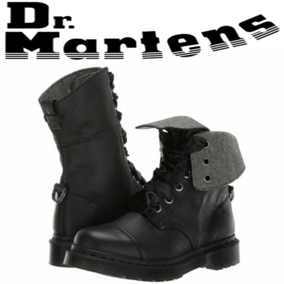 Dr. Martens Shoes - Dr Martens Black Aimilita 9 Eyelet Leather Boot